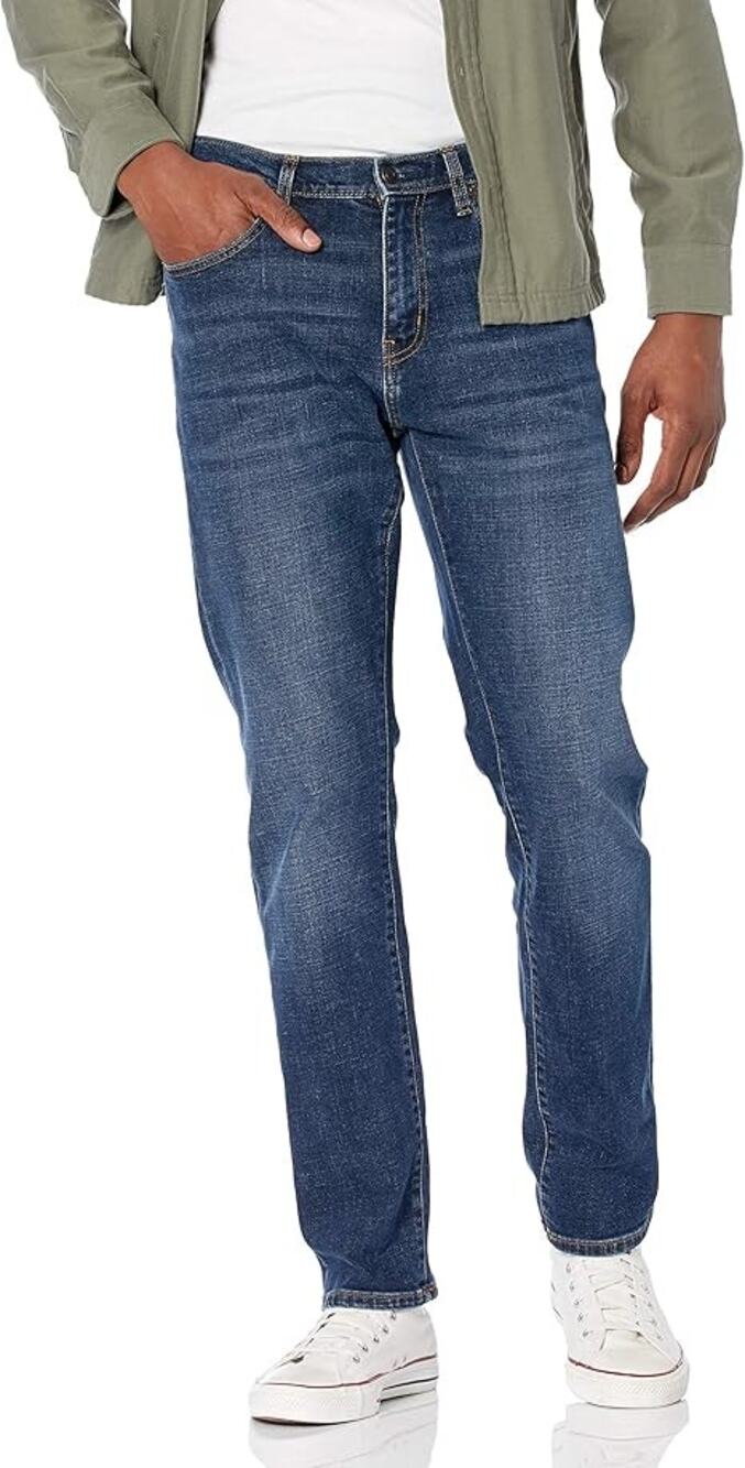 Amazon Essentials Medium Wash Blue Denim Athletic Fit Jeans Men's Size 29x30